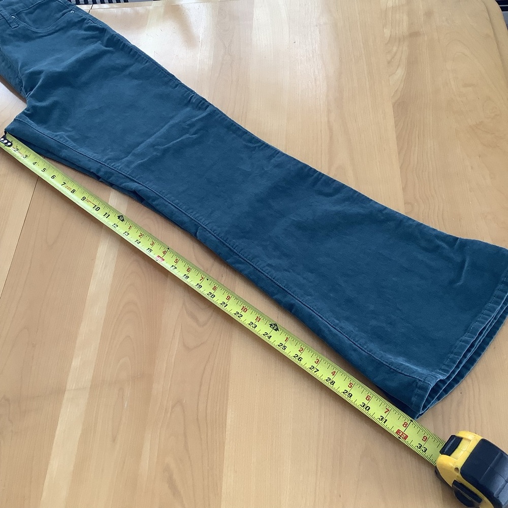 Kut From The Kloth High Rise Ana Fab Ab Flare Teal Corduroy Pants - Picture 8 of 13